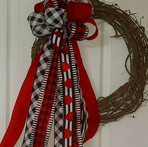 Valentine's Day Bow for Wreaths or Door Hangers